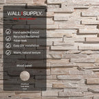 Wall!Supply 3D Wall Panels – Reclaimed Whitewash Asian Teak Wood – Home Decor - Image 4