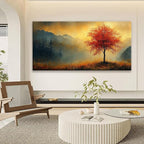 Suconvng Wall Art For Living Room Prints Tree Of Life Gold Landscape Canvas Art - Image 2