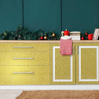 CHIHUT 15.7''x236'' Glitter Contact Paper Gold Glitter Wallpaper Stick and Peel - Image 2