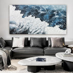 Canvas Wall Art Decor Large Blue White Wall Art Prints Abstract Canvas Wall - Image 3