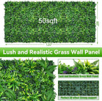 Grass Wall Panels, Fake Greenery Plant Decor - Image 2