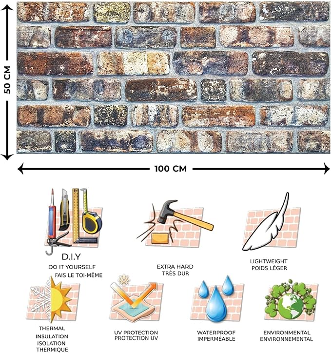 Dundee Deco 3D Wall Panels Faux Brick - Image 7