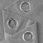 NICETOWN Short Faux Linen Light Grey Blackout Curtains 63 inches Long - Image 2