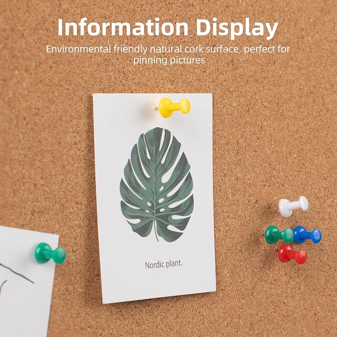 Extra Large Cork Bulletin Board 60" X 48", Wall Mounted Notice Pin Board - Image 5