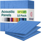 Acoustic Panels 12-Pack Soundproof Wall Panels 12"x12"x0.4" Decorative Sound by EkkogoAcousticPanels