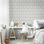 Peel and Stick Wallpaper Grey and White Contact Paper - Image 4