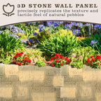 2 Pack PU Stone Faux Wall Panels Outdoor, 44.5"w×30.7"h Rock Exterior Faux Wall - Image 6
