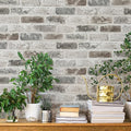 Guvana 17.3"×394" Brick Wallpaper Grey and Brown Self Adhesive Wallpaper 3D by Guvana