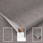 Yancorp 10ft Textured Fabric Wallpaper Faux Grasscloth Light Brown Peel and - Image 2