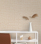 Guvana Grasscloth Peel and Stick Wallpaper Beige Textured Contact Paper Modern - Image 3