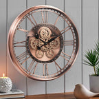 CLXEAST 28 Inch Oversized Large Moving Gears Wall Clock, Industrial Vintage - Image 2