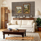 12 Pack PVC Wood Grain Acoustic Wall Panels, 11.8 x 15.7 x 0.35 Inch Wall - Image 3