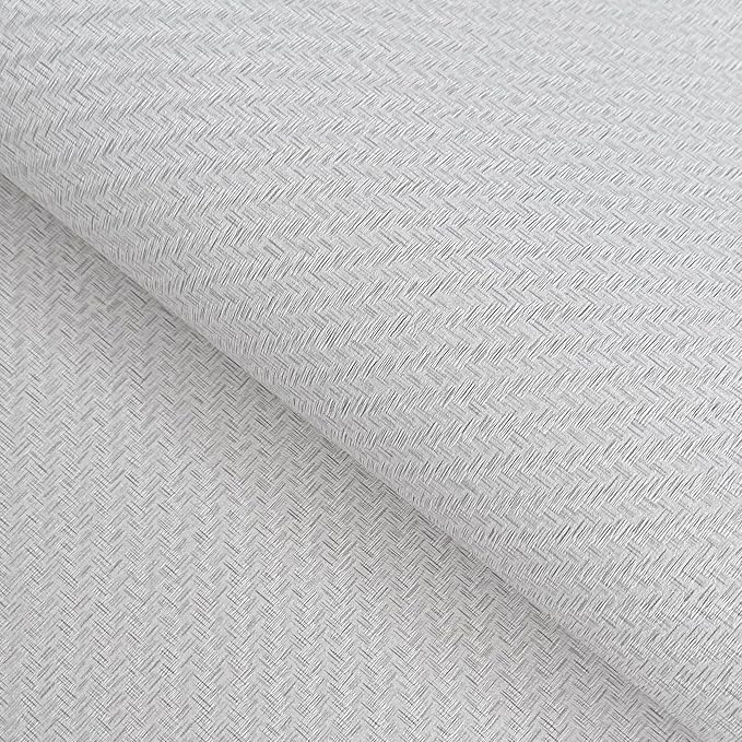 Haimin Fabric Wallpaper Textured Contact Paper Grasscloth Wallpaper Peel and - Image 8