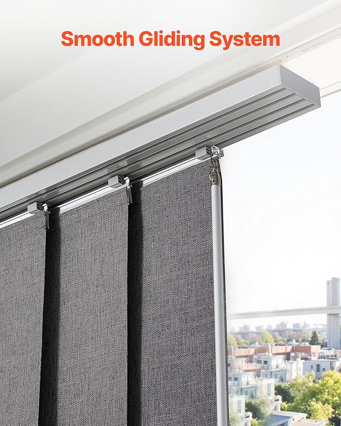 VEVOR Panel Track Blinds, Extendable Track from 45.8 in to 86 in W, Trimmable - Image 5