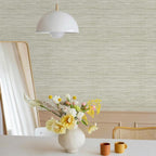 Rugreat Textured Grasscloth Wallpaper Peel and Stick 118inL 17.3inW Beige - Image 6