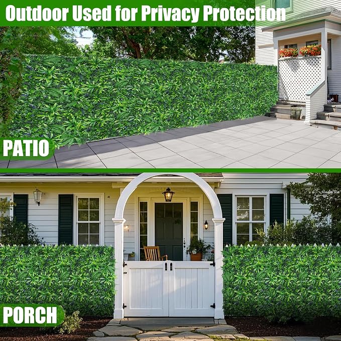 Artificial Grass Wall Panels, UV-Anti Fake Greenery Plant Boxwood Panels - Image 7