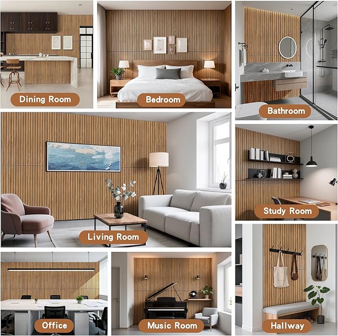 Wood Veneer Acoustic Panels, 4 Pack 47.2”x23.6” Sound Panels, Decorative Large - Image 8
