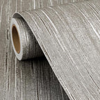 FunStick Taupe Grasscloth Peel and Stick Wallpaper Textured Grass Cloth - Image 7