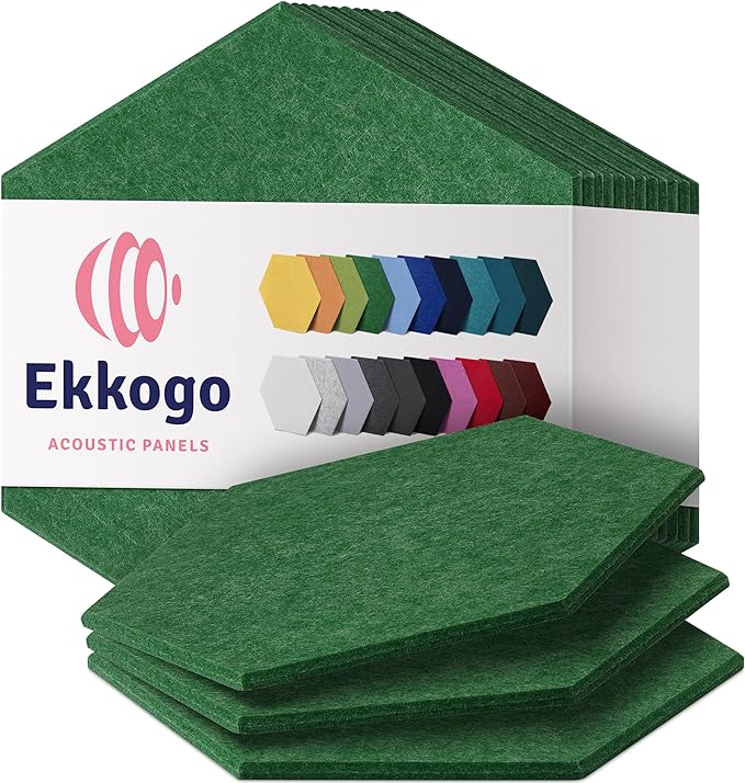 Acoustic Soundproof Wall Panels 12-Pack by EkkogoAcousticPanels