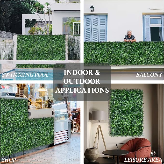 Artificial Grass Wall Panel, Outdoor Patio Balcony Privacy & Ivy Fence Covering - Image 6
