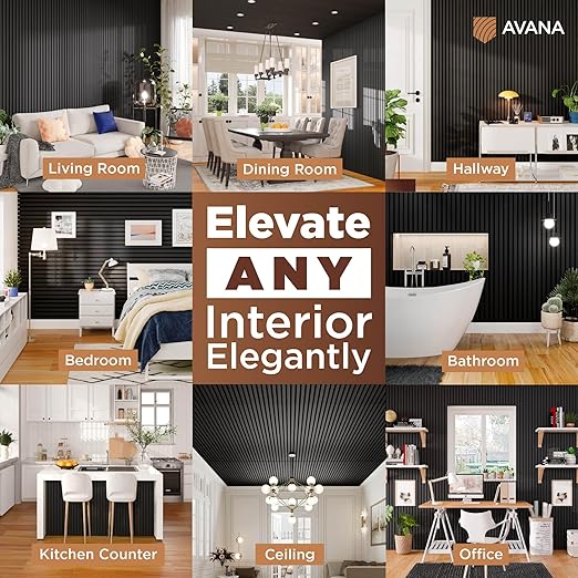 Avana Acoustic Wood Wall Panels – 93.2x11.25 Inch Panels – Fits 94x12 Layout – - Image 3