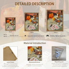 Vintage Framed Cocktail Canvas Wall Art, Retro Dice and Cards Poster Print - Image 5