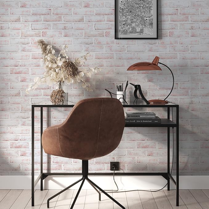 Tempaper White-Washed Brick Removable Peel and Stick Wallpaper, 20.5 in X 16.5 - Image 7