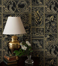 Erfoni Black and Gold Wallpaper Vintage Peel and Stick Wallpaper Special by Erfoni
