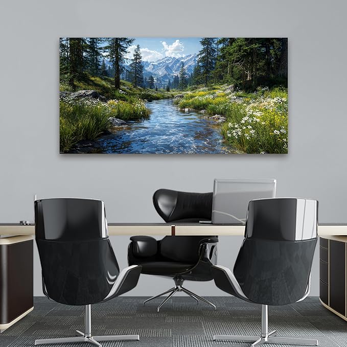 Canvas Wall Art Decor Green Nature Wall Art Prints Artwork - Image 3