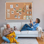 Large Cork Bulletin Board 60" X 48", Wall Mounted Notice Pin Board - Image 7