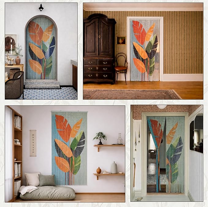 Vietbud Décor Tropical Leaves Beaded Curtains - Image 6