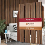 Avana Acoustic Wood Wall Panels – 93.2x11.25 Inch Panels – Fits 94x12 Layout – by AvanaHome