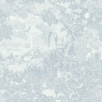 Heroad Peel and Stick Wallpaper Blue and White Vintage Forest Animals Floral by HeroadBrand