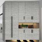 15.75"x393.70" Gray Wallpaper Grasscloth Peel and Stick Wallpaper Faux Linen - Image 7