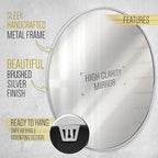 HBCY Creations Medium Round Mirror, Living Room and More, Modern Minimalist - Image 5