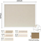 DAHAPYBOO Cork Board with Linen White 2Pack, Bulletin Board 23"x17" Hanging - Image 3