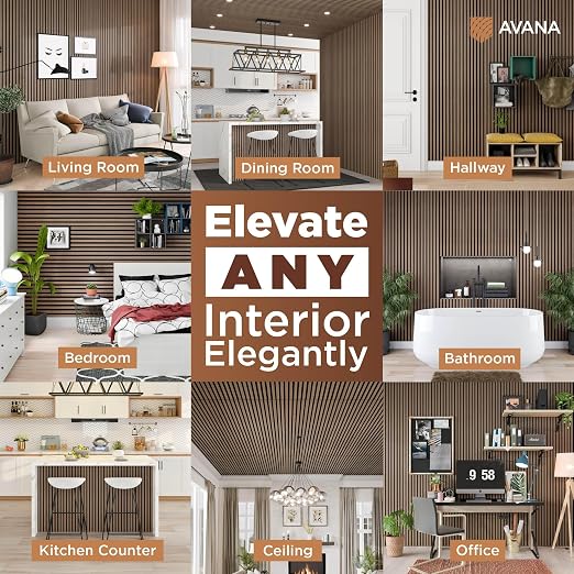 Avana Acoustic Wood Wall Panels – 93.2x11.25 Inch Panels – Fits 94x12 Layout – - Image 3