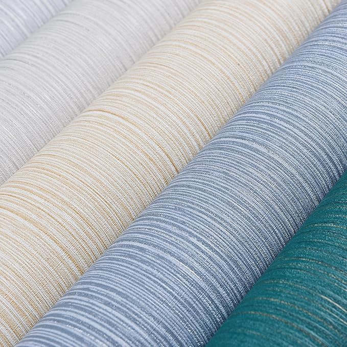 Haimin Grasscloth Wallpaper Textured 24in X 393in Fabric Contact Paper Textured - Image 8