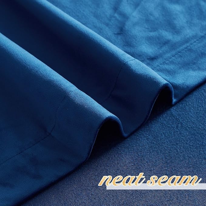 NICETOWN Royal Blue 96 inch Velvet Curtains - Image 7