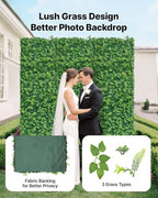 VEVOR Artificial Plant Wall, Each Panel 2 x 8 ft Artificial Boxwood Panels - Image 2