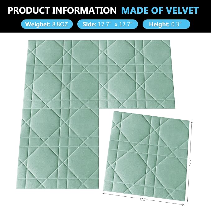 Velvet 3D wall Panels for Interior wall Decor Peel and Stick, Soundproof - Image 8