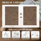 Amiya Grasscloth Brown Wallpaper Peel and Stick Faux Fabric Linen Contact Paper - Image 4