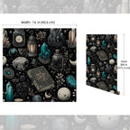 FLFK Black Wallpaper Peel and Stick Dark Witchy Wallpaper 16" x 384" Crystal - Image 2