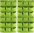 ZOENHOU 2 Pack Total 36 Roomy Pockets Green Vertical Garden Planter, by ZOENHOUDIRECT