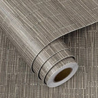 FunStick 24"x200" Thick Brown Grasscloth Peel and Stick Wallpaper Textured - Image 7