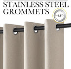 NICETOWN Linen 100% Blackout Insulated Patio Curtain 84" Long Burg, 1 Panel - Image 3