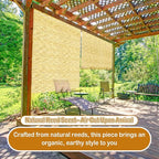 DoubleFill 2 Pcs Bamboo Shades Outdoor Reed Roll up Blinds 60" W x 72" H - Image 5