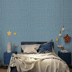 TANONE Blue Contact Paper Peel and Stick 15.8 in X 394 in, Grasscloth Wallpaper - Image 2