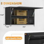 Metal Garage Wall Cabinet with Up-Flip Door, Upper Storage Cabinets with - Image 2