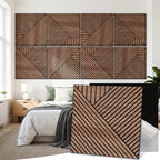 Mollywell Art Acoustic Wall Panels, 24x24 Inch 8 Pack, Wood Veneer, Sound by Mollywell